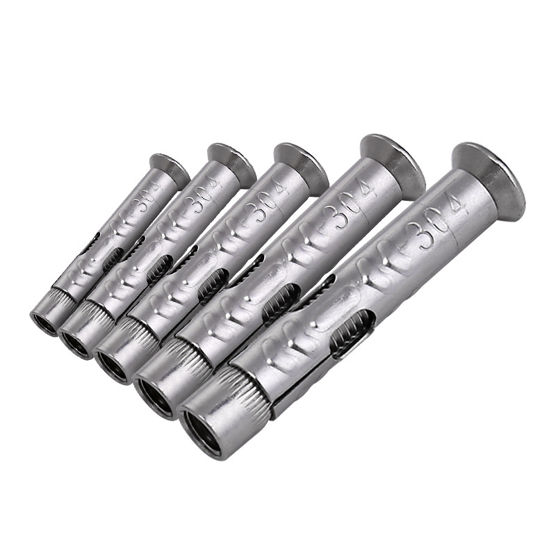 m6-m10平头十字膨胀螺丝 304不锈钢沉头拉爆螺丝暴炸罗丝钉螺栓