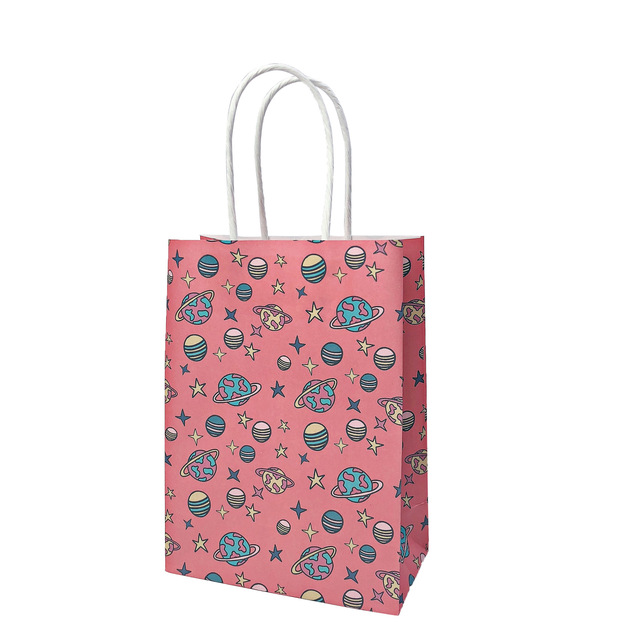 10个价卡通礼品袋手提袋 生日礼物包装纸袋 手拎袋亚马逊gift bag