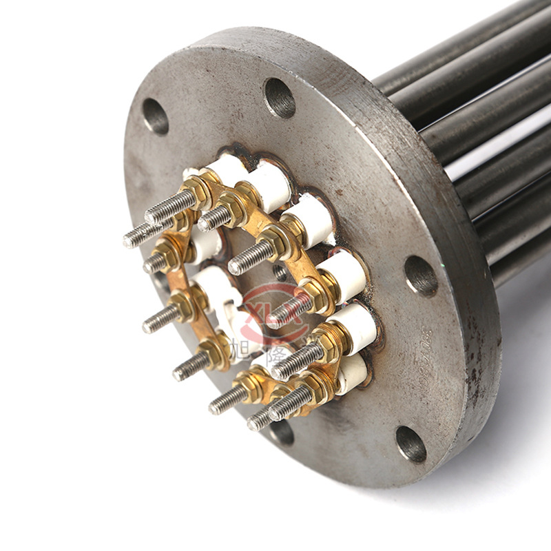 不锈钢锅炉加热管380v/18kw大功率电加热器烧水 法兰加热器电热棒