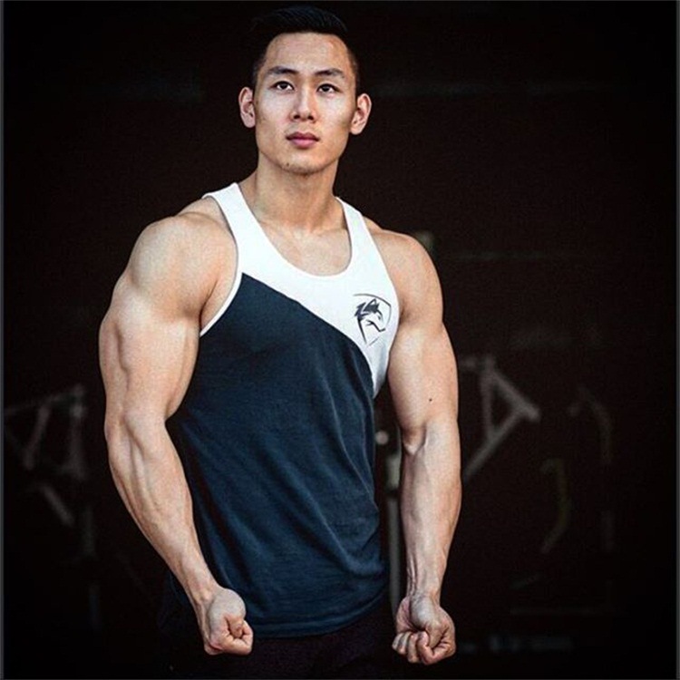 肌肉健身兄弟男士背心透气吸汗全棉紧运动修身圆领弹力工字背心