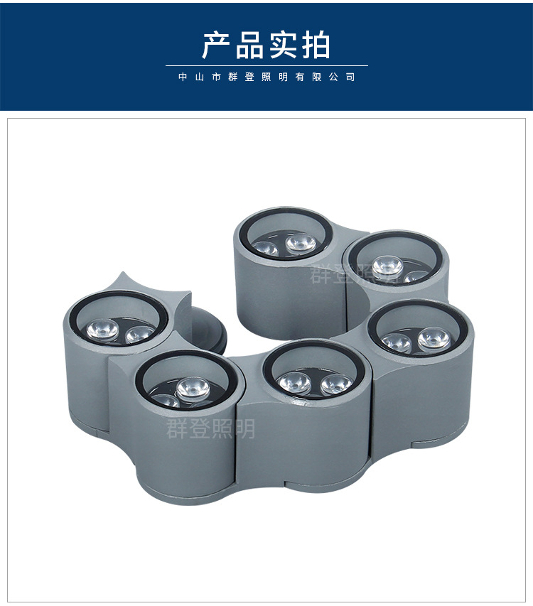 厂家定制市政工程亮化防水抱柱抱箍灯 新款自由拼接链式led抱树灯