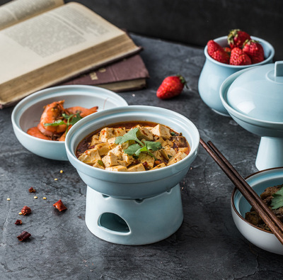 陶瓷带盖位上燕窝翅盅位上加热保温汤炖汤碗甜品海参酒店餐具精品