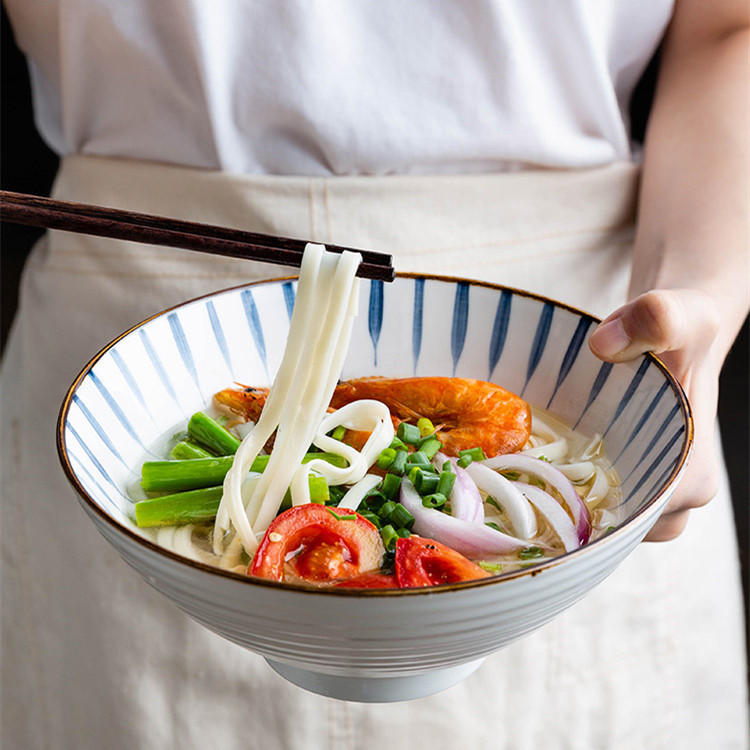 窑匠青谣日式拉面碗汤碗创意沙拉碗面馆餐厅家用陶瓷拌面泡面大碗