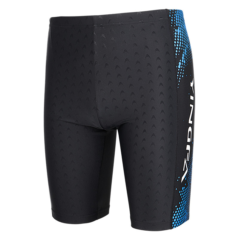 英发中腿泳裤3823男平角五分专业游泳裤中长款鲨鱼皮泳裤一件代发