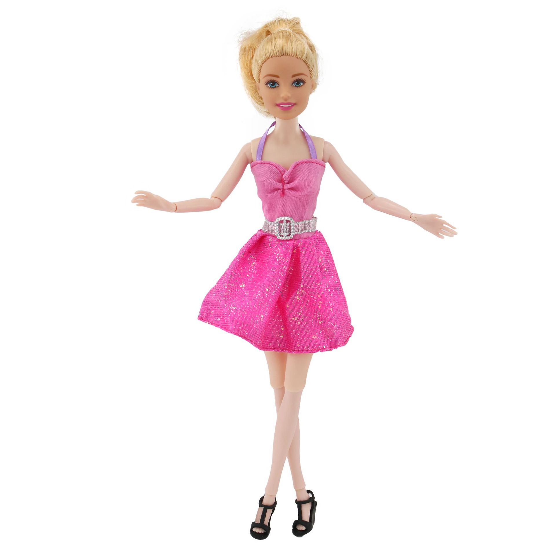 新款11寸芭比娃娃衣服换装小裙子豹纹修身时尚小礼服