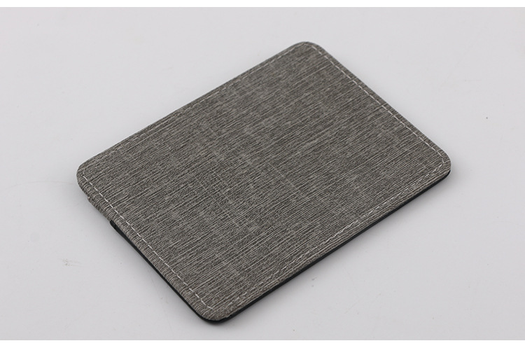 新款布纹卡包黑灰色卡夹相片零钱证件夹时尚卡包多暗格可加logo