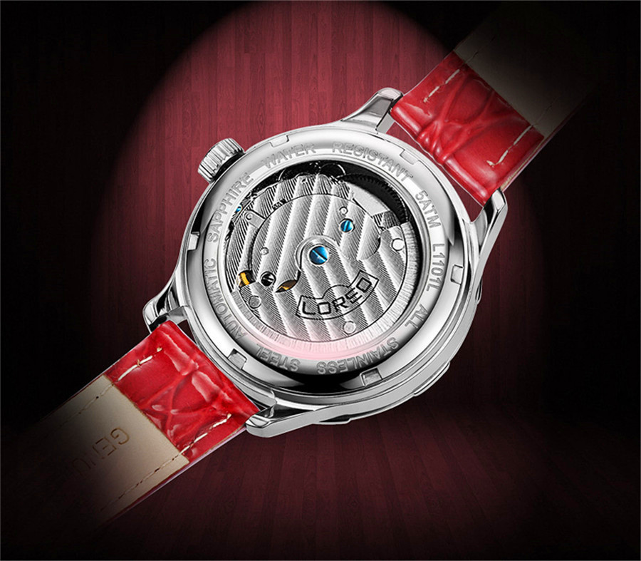 loreo 雷力欧表女手表正品自动机械表时尚女表速卖通授权一件代发