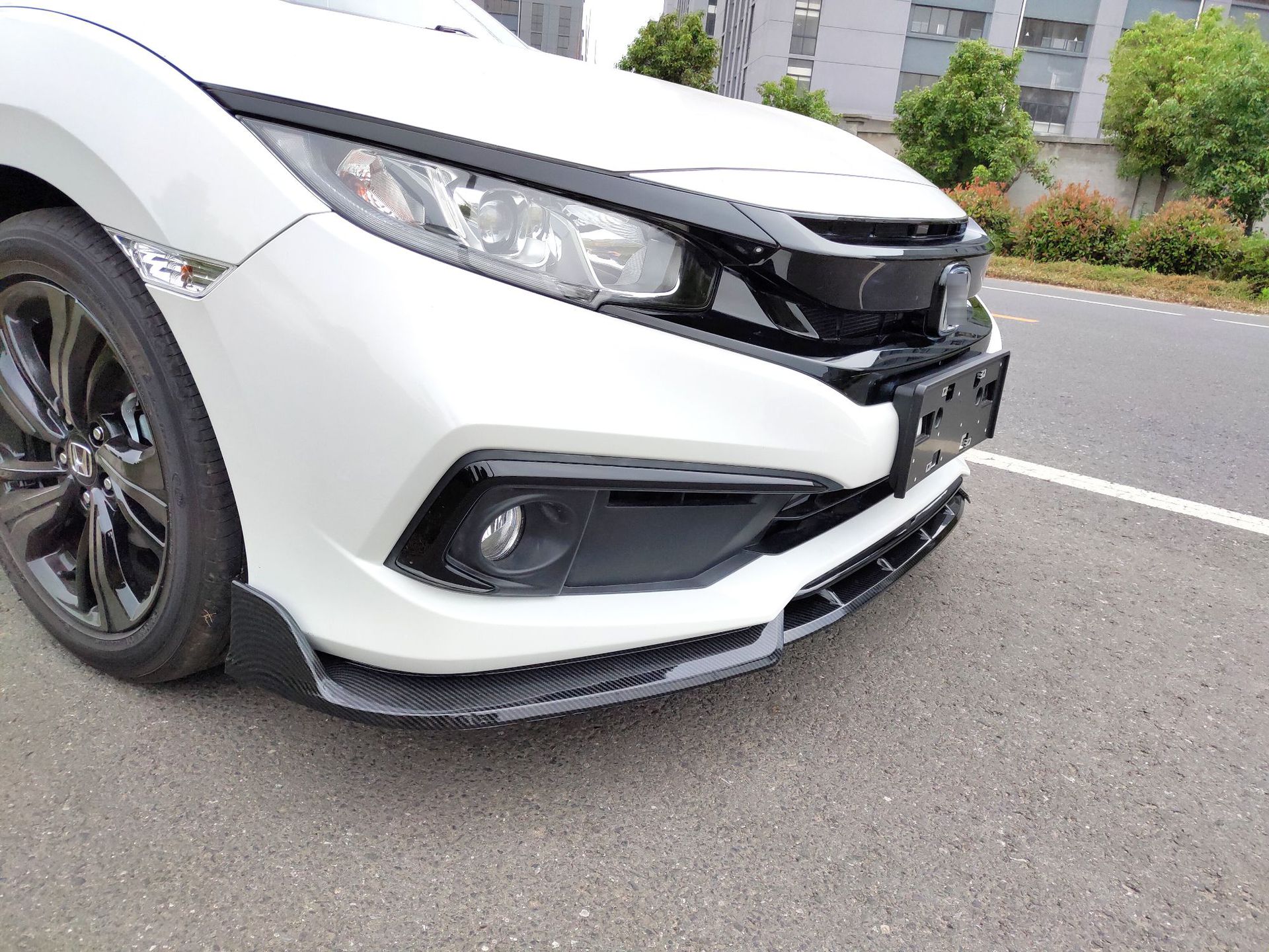 2019款十代思域前铲思域改装汽车前唇汽车大包围思域侧裙扰流板