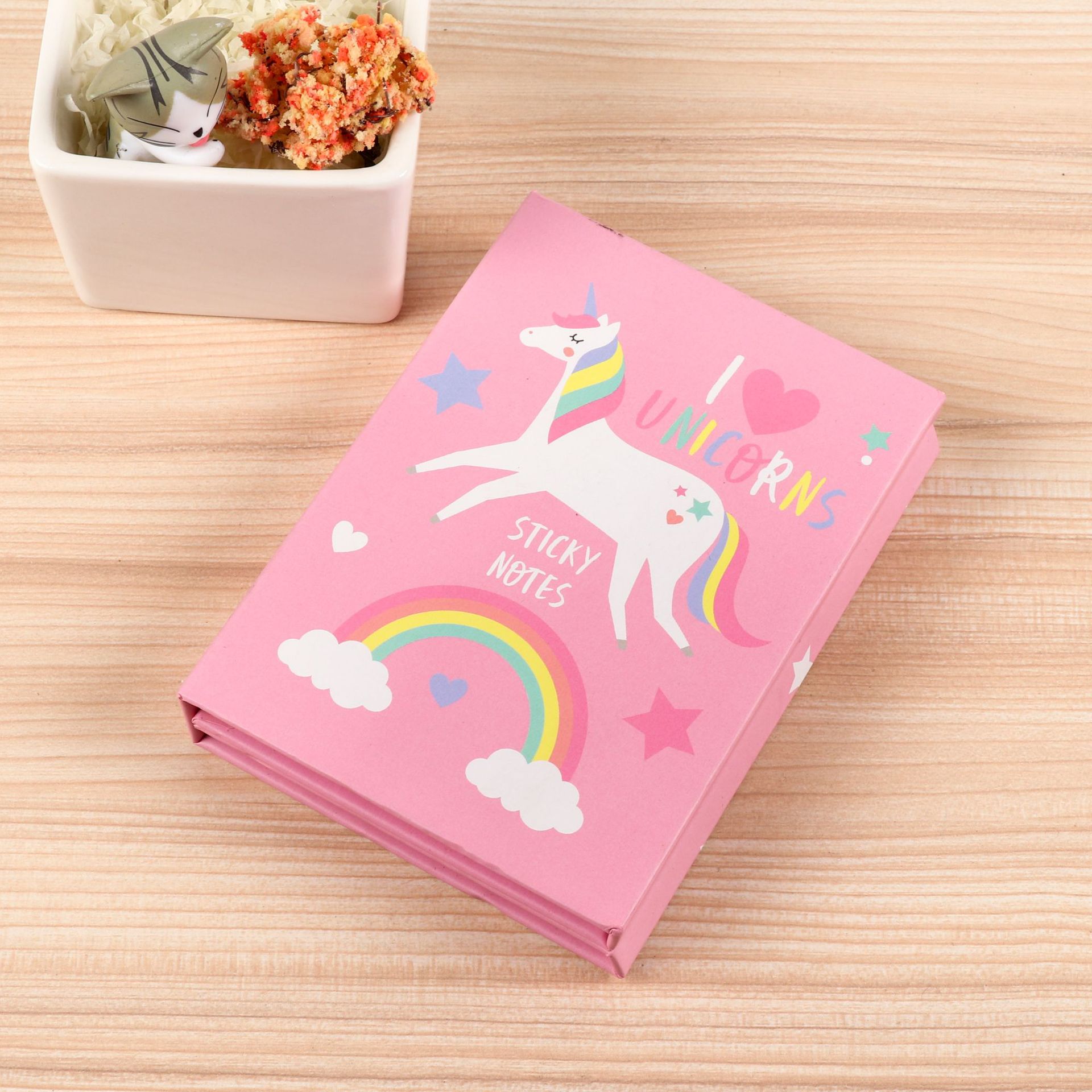 创意文具批发 新款 梦幻独角兽四折折叠组合n词贴 便签本