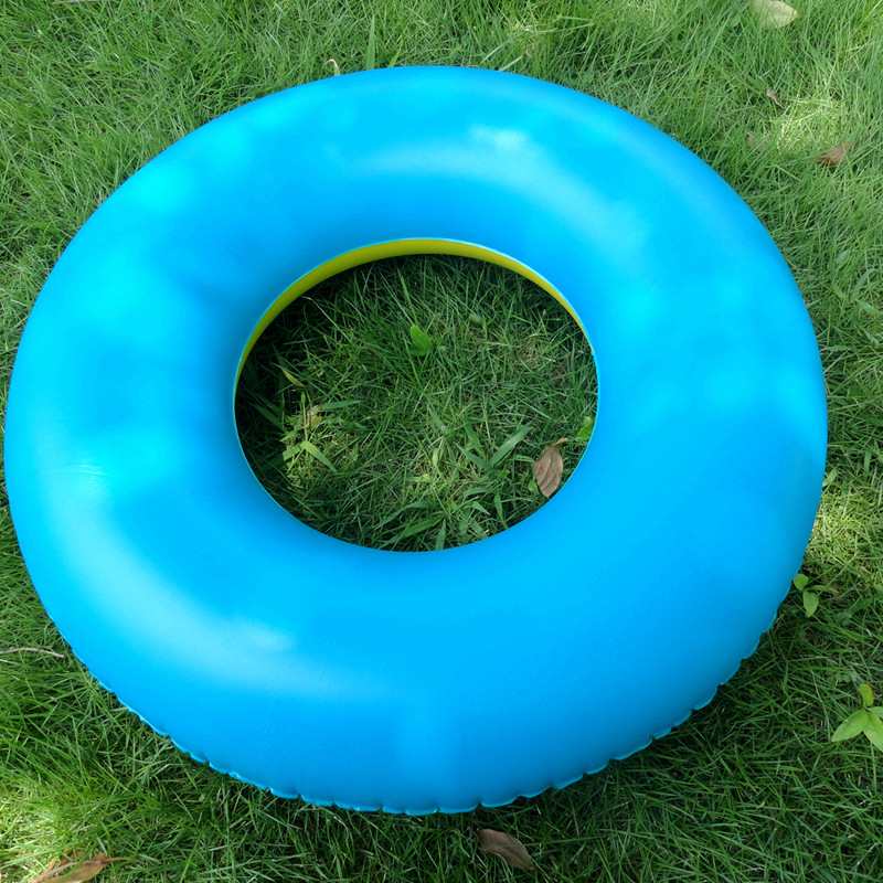 现货游泳圈pvc单层泳圈水圈 男女充气救生圈浮圈纯色儿童泳圈批发