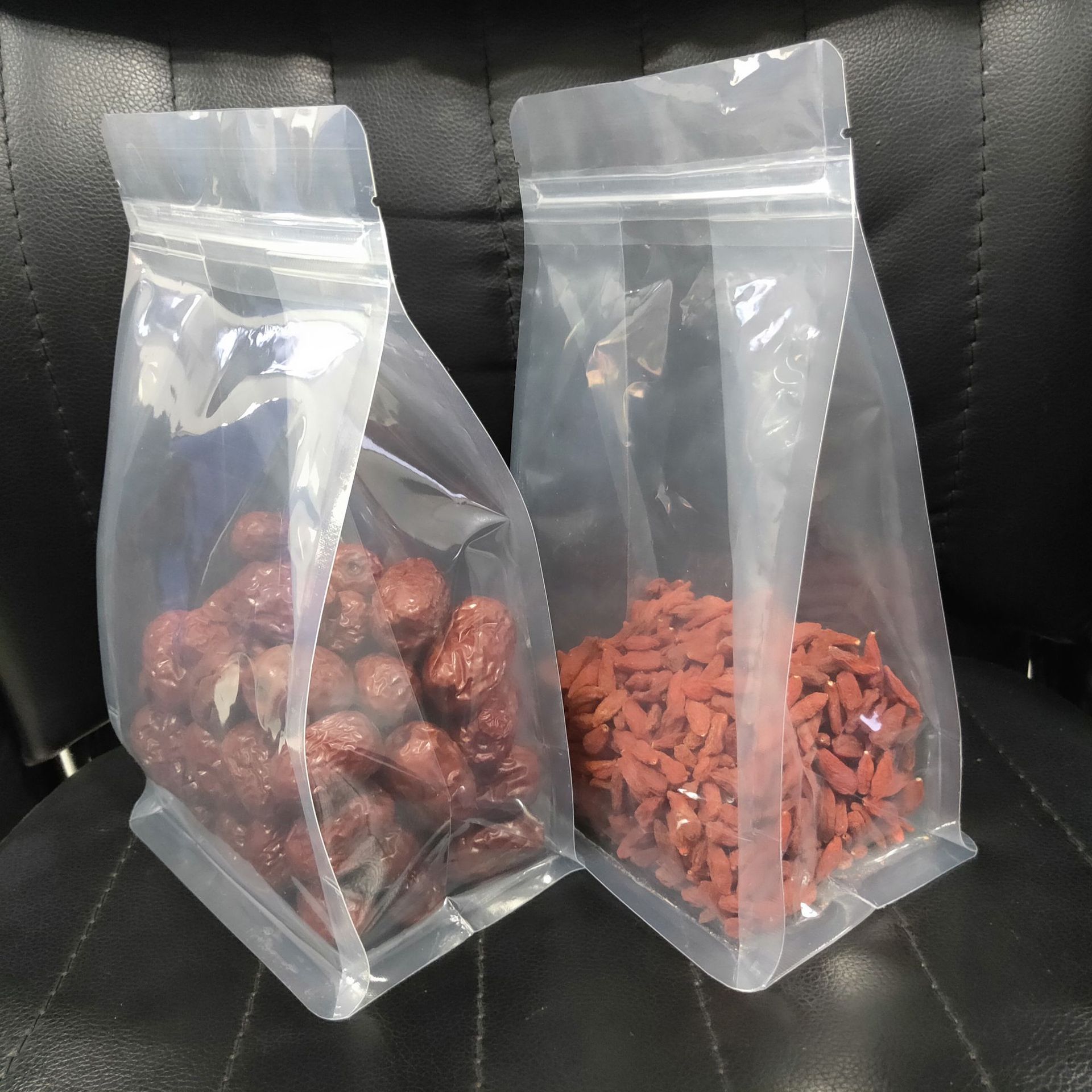 八边封透明白袋 坚果零食包装袋 奶制品包装袋 现货 通用