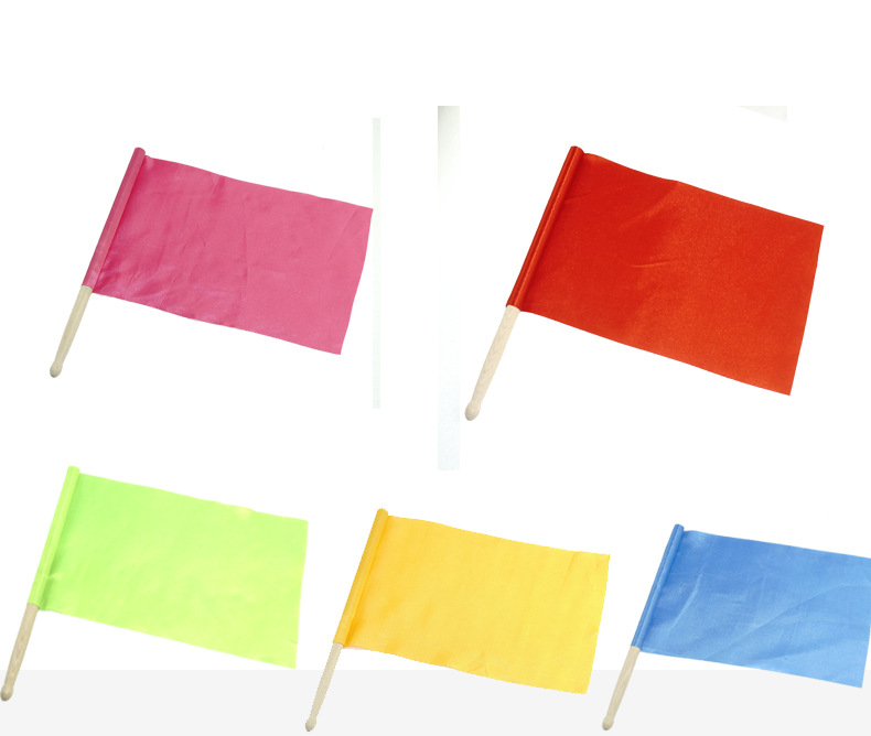 幼儿园彩旗早操活动小彩旗子彩色器械操旗帜道具儿童手摇课间红旗