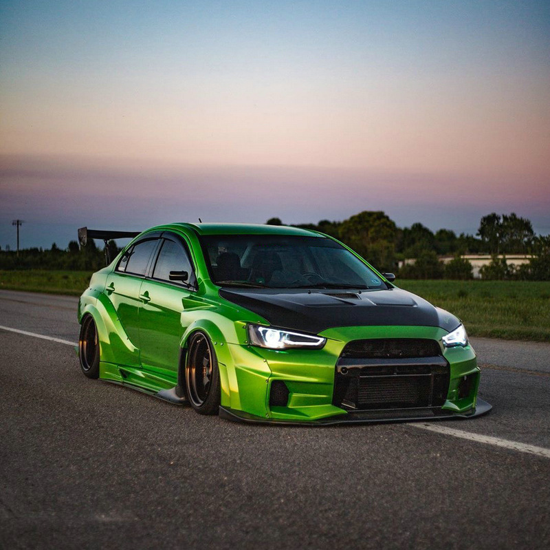 适用于三菱lancer翼神evo 10 varis v2 v3全套改装宽体大包围前杠