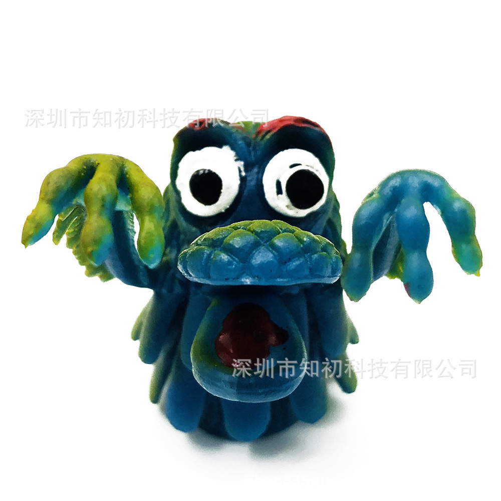 跨境爆款pvc儿童手指玩具 怪兽公仔手偶搞怪道具儿童玩具批发礼品