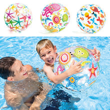 INTEX正品充气沙滩球戏水球成人儿童泳池水球草坪玩具海滩球手球