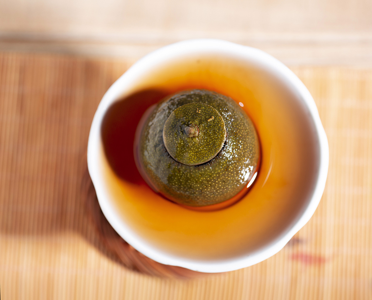 2018年新会天马生晒小青柑 柑普茶 陈皮普洱茶明前头春勐海宫廷料