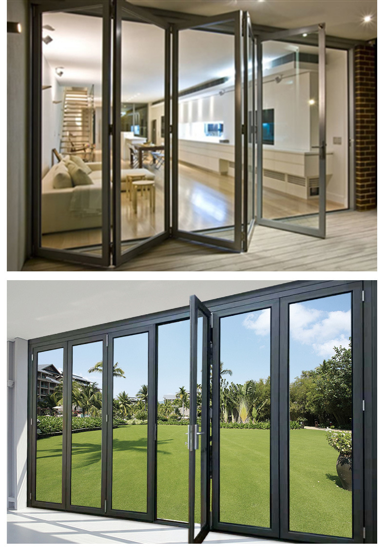 格菲尼阳台落地折叠抗台风玻璃门防晒隔音热花园全开全景重型门窗
