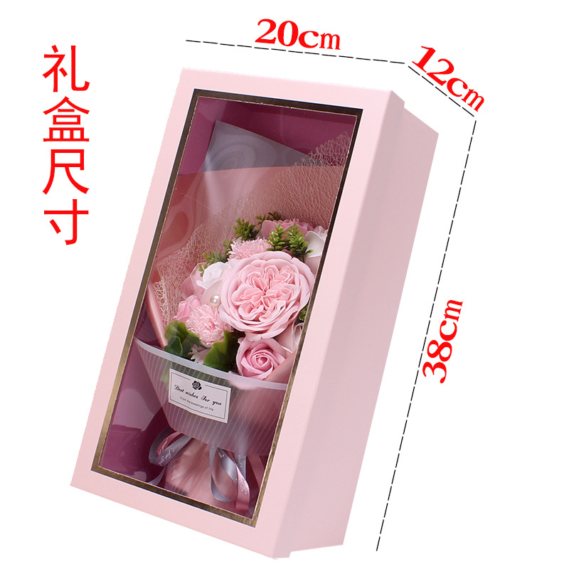 Valentine's Day Artificial Rose Boxed Austin Soap Bouquet Gift Box Creative Confession Birthday Gift Soap