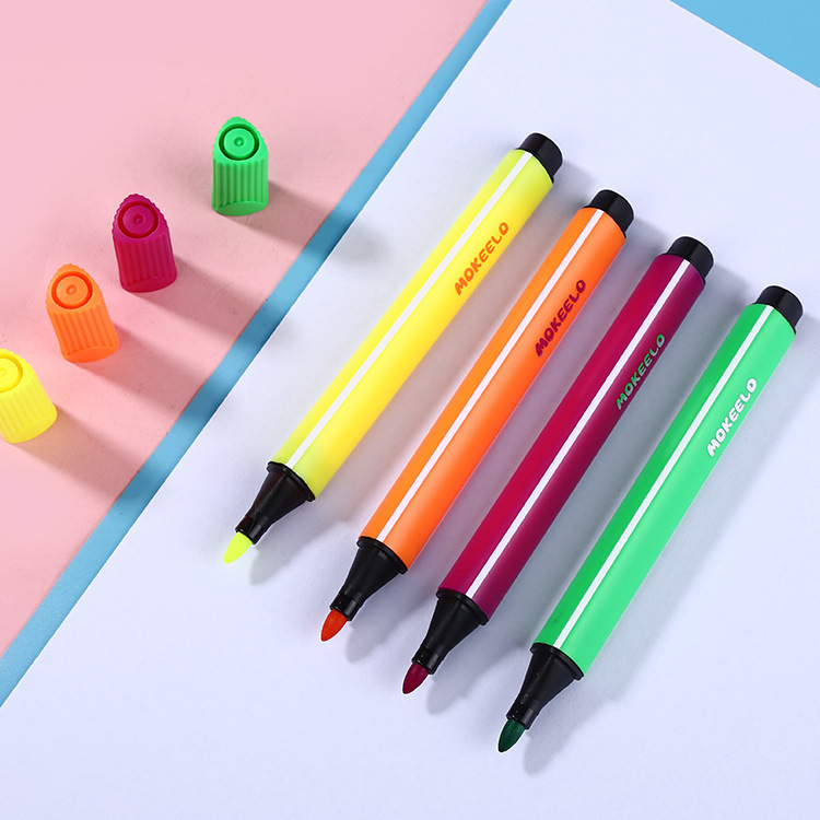 Washable Triangle Grip Watercolor Pens Set Student Large Capacity Graphic Art Graffiti Soft Head Color Pencil Wholesale