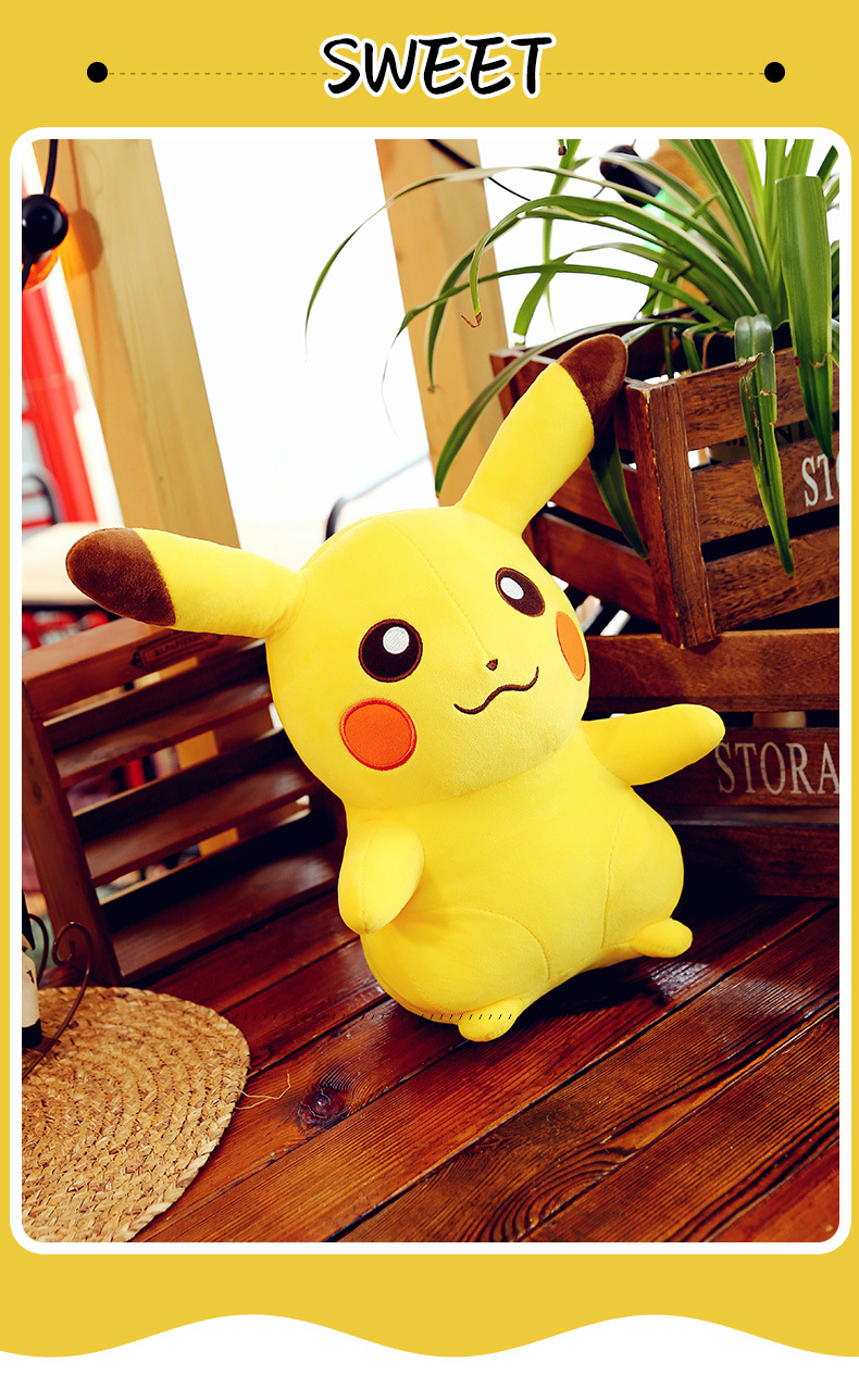 创意皮卡丘毛绒玩具电影同款大号比卡丘抱枕娃娃机公仔情人节礼物