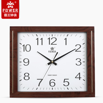 霸王客厅挂钟18英寸长方型简约挂钟静音扫秒卧室大挂钟pw816-阿里巴巴
