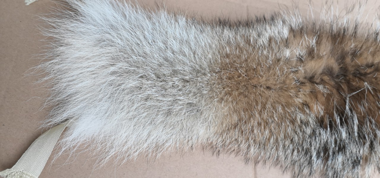 厂家直销加拿大进口仿真郊狼毛毛领仿真青狼毛领定制各种真皮毛领