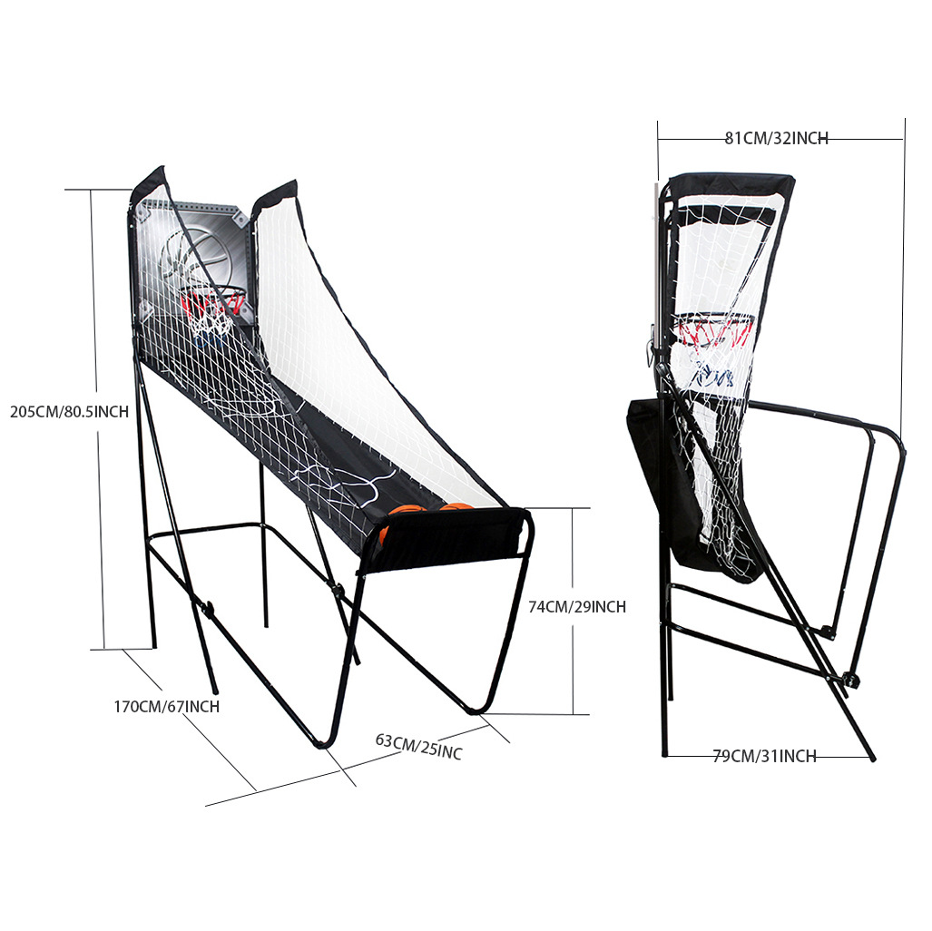 自动计分电子投篮机儿童单人双人成人篮球架投篮游戏滑道架可定制