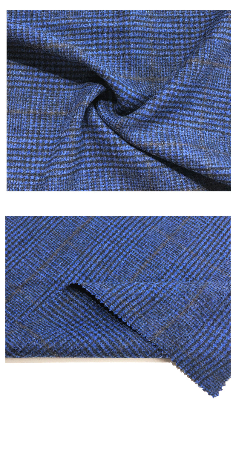 新品色织羊毛格子毛呢面料 法兰绒呢子布春秋大衣外套西装裤呢料