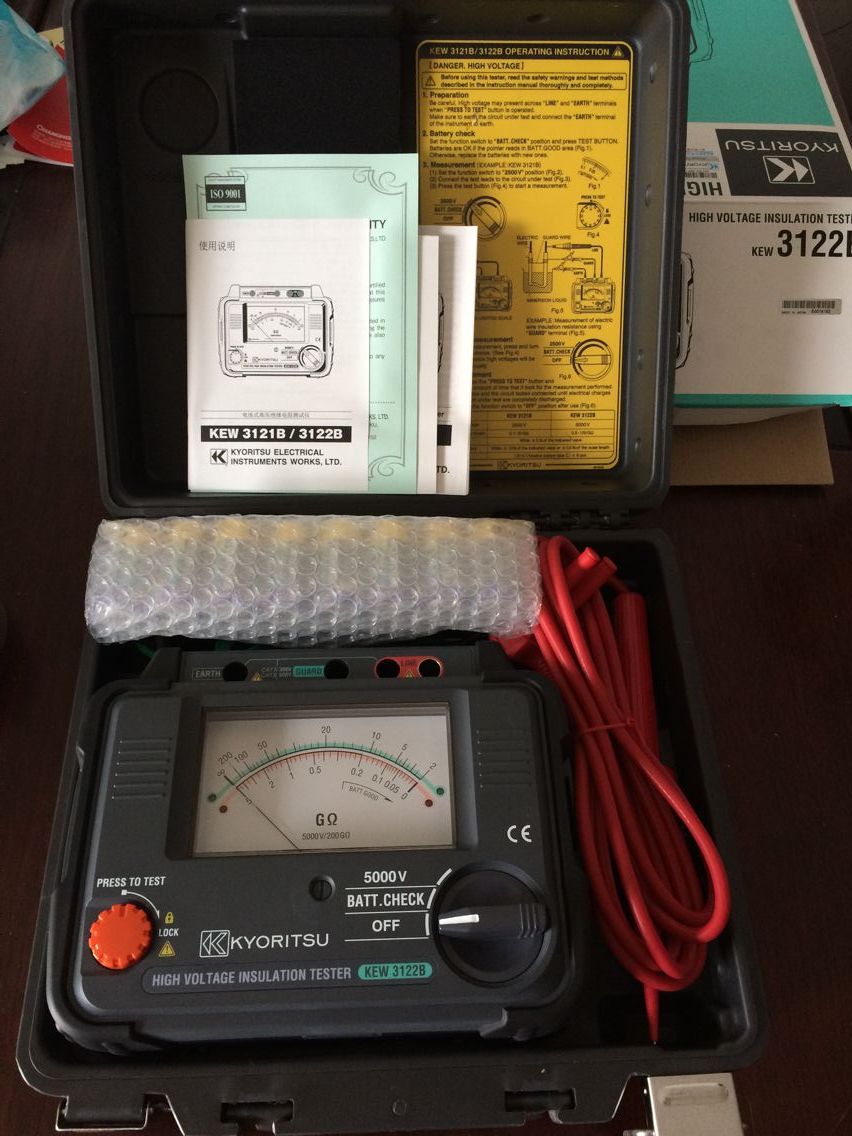 日本kyoritsu/克列茨 绝缘电阻测试仪 kew3122b 高压兆欧表