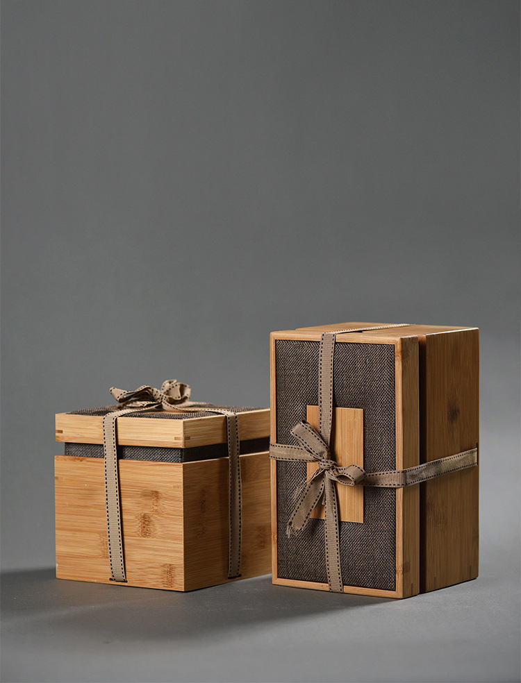 竹木收纳盒定做木盒子竹木包装盒定做竹木盒子长方形茶叶盒礼品盒