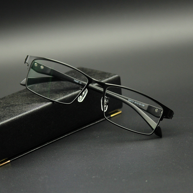 感光变色渐进多焦点老花镜成品男士高端商务老年人远近两用