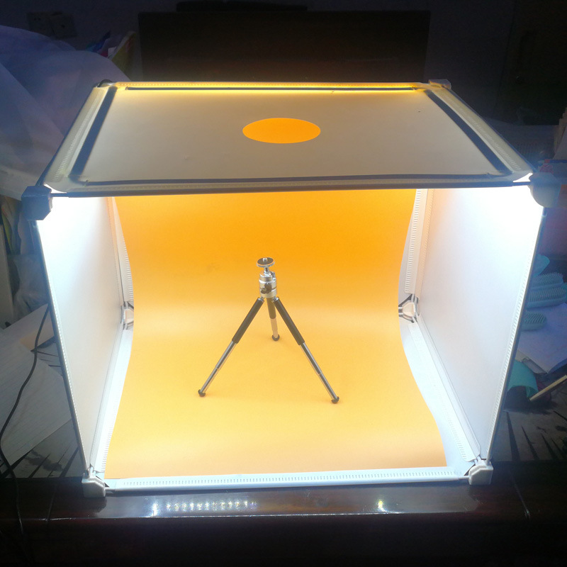 摄影棚小型 led拍摄 灯箱 拍照 柔光箱 补光套装 便携摄影棚折叠