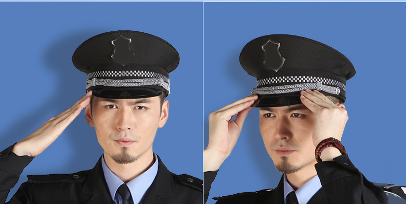 保安大沿帽新款保安大檐帽保安大盖帽安保物业保安帽子