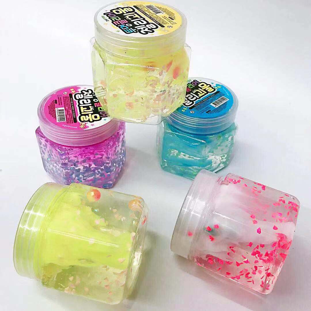 小学生益智减压泥创意彩色珍珠炫彩云朵史莱姆水晶泥发泄泥戳戳泥