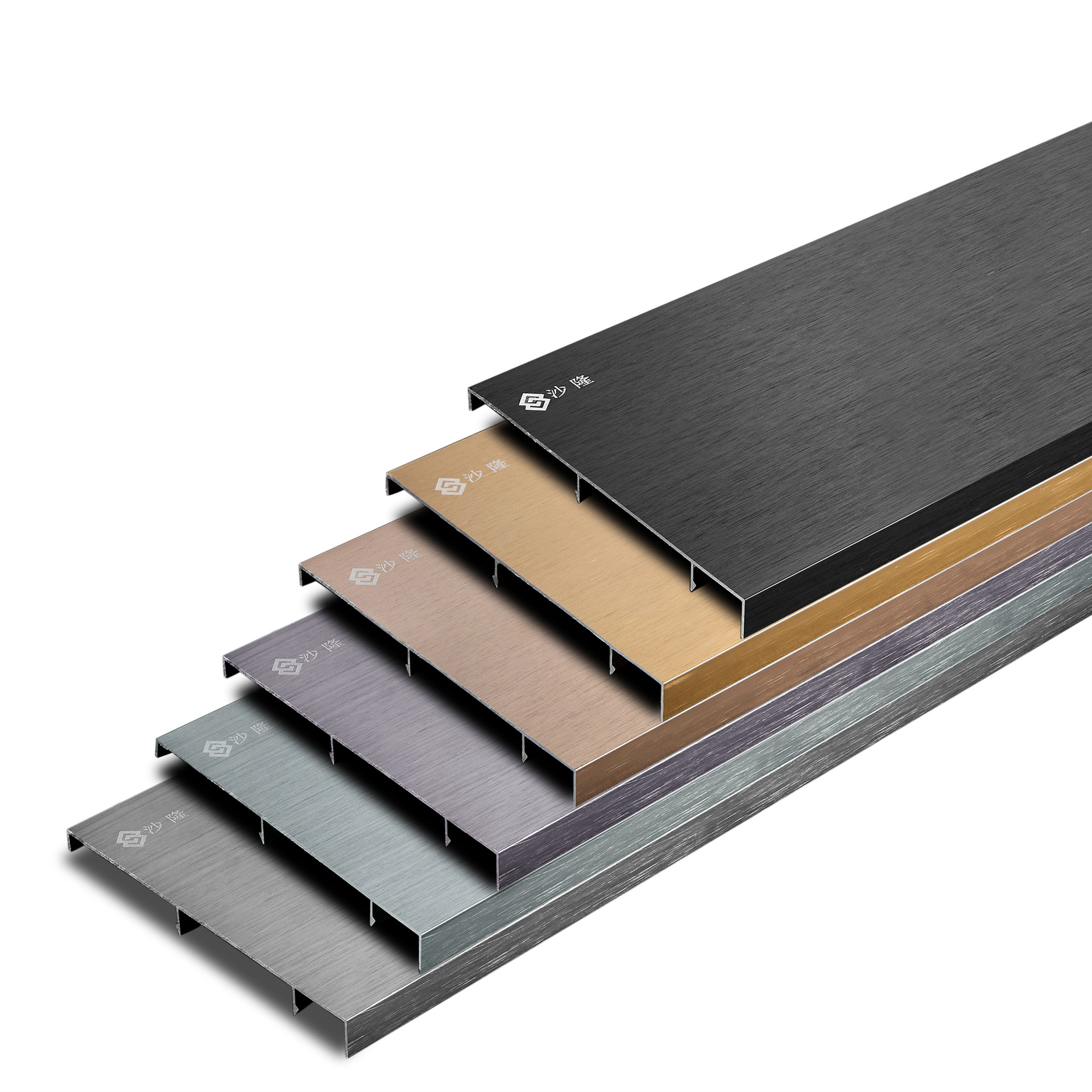 现货铝合金踢脚线 6 8cmm家装医院学校金色踢脚线 金属踢脚线