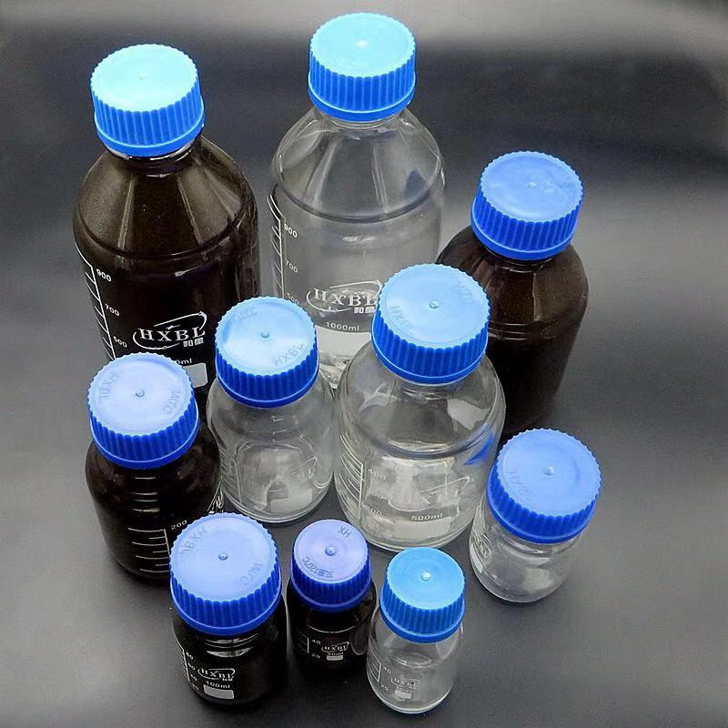 50ml 100ml 250ml 500ml1000m和星牌 玻璃蓝盖试剂瓶 透明 棕色