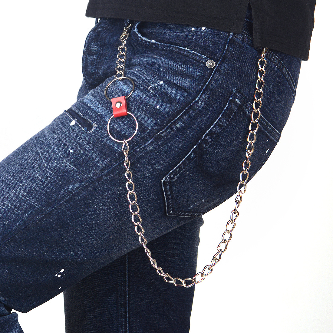 朋克非主流牛仔裤链条摇滚蹦迪金属腰链夜店嘻哈说唱街舞配饰品
