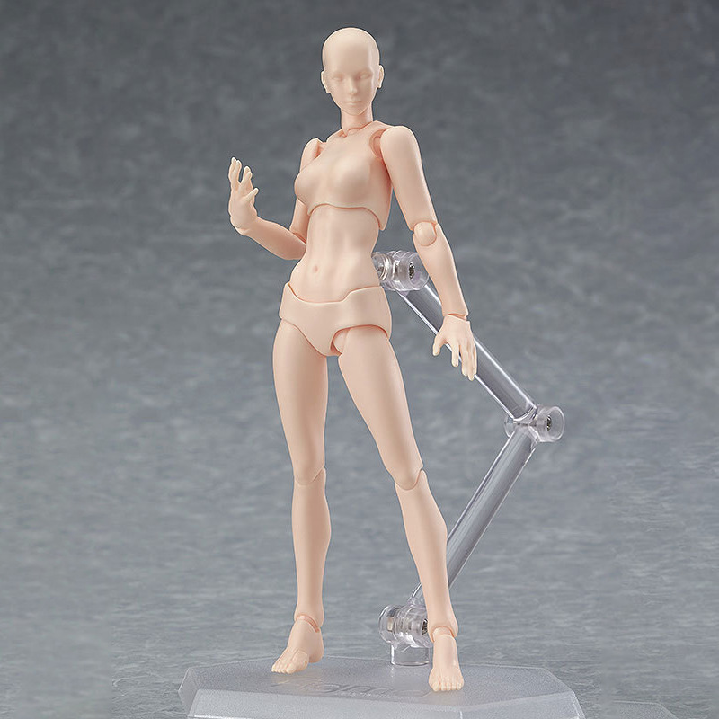 figma 素体2.0 男性 女性 青年版 肌肤色 灰色可动绘画工具手办