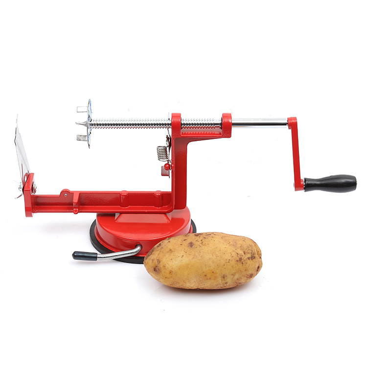 手摇旋转薯塔机家用不锈钢土豆薯片器手动土豆切片机多功能切削机