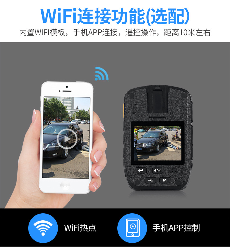 移路通n6执法记录仪4k高清红外夜视视防爆gps便携式摄像机oem/odm
