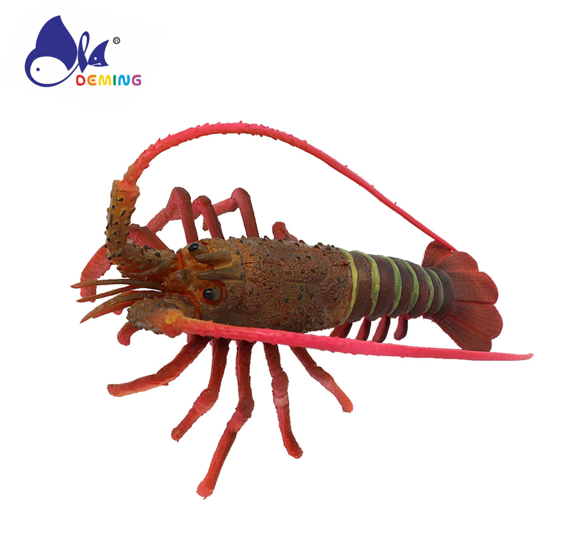 东莞厂家直供仿真海洋海底生物龙虾澳洲龙虾动物模型静态塑胶摆件