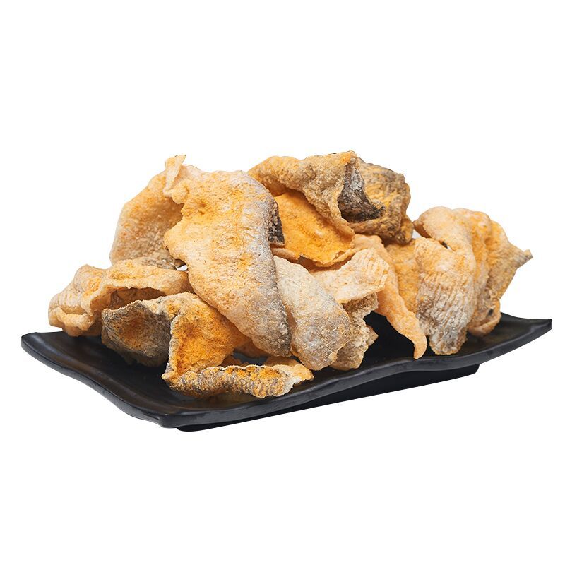 批发润腾港式香脆鱼皮海鲜即食咸蛋黄味58g休闲零食鱼片一件代发