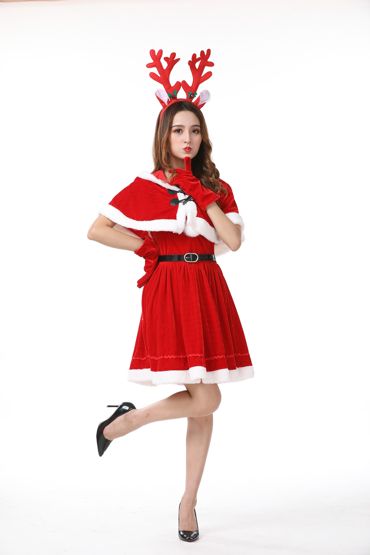 性感成人圣诞节派对舞蹈舞台ds时尚演出服装夜店礼服连衣裙$x241