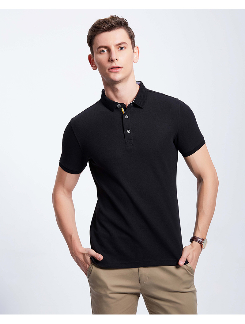 鹰标鹰牌2789铜氨珠地polo衫商务t工作服团体装工装工厂定制刺绣