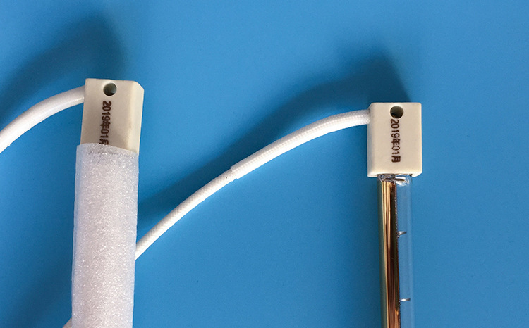 供应快速烘干红外线ir灯管反射涂层短波真空钨丝半镀真金灯管定制