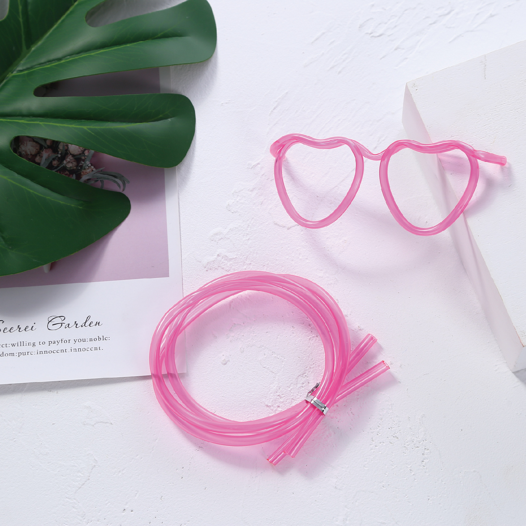 Love Glasses Straw Funny Fun Straw Party Shaped Straw