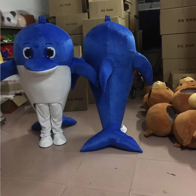 新款行走卡通人偶服装海豚人穿公仔玩偶定制广告宣传道具手办动漫