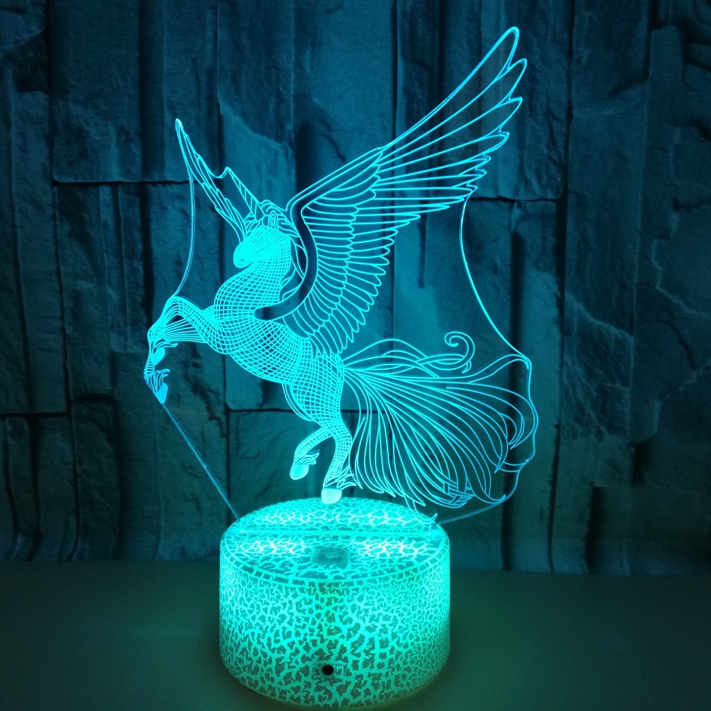 3d创意小台灯 独角兽3d立体灯 led装饰个性订制礼品台灯3d小夜灯