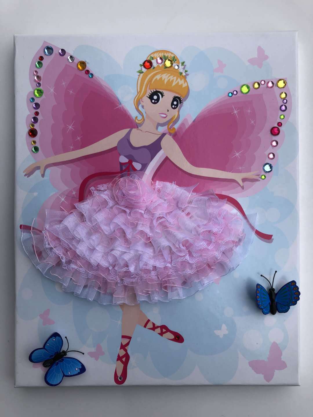 儿童diy钻石粘贴画梦幻公主裙画手工制作纱裙公主画材料包礼物
