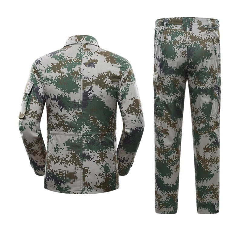 批发 正品07款迷彩服 套装男夏季长袖学生军训服林地作训服
